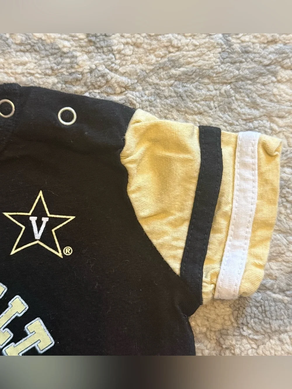 Vanderbilt Commodores Baby Bodysuit 0–3M Football Jersey Black Gold Outfit